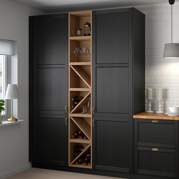 IKEA VADHOLMA Wine Shelf Brown/stained Ash 15x14 3/8x15 "