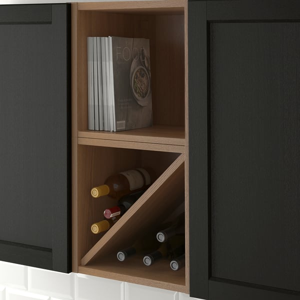 IKEA VADHOLMA Wine Shelf Brown/stained Ash 15x14 3/8x15 "