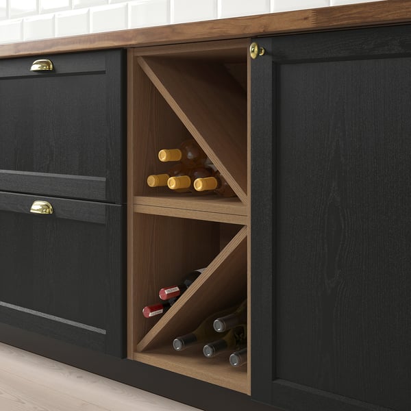 IKEA VADHOLMA Wine Shelf Brown/stained Ash 15x14 3/8x15 "
