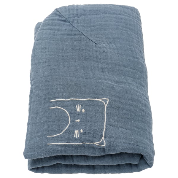 IKEA VÄDRA Cover for changing pad beige/blue 18 7/8x29 1/8 "
