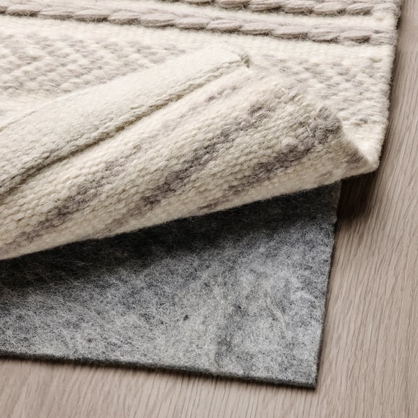 IKEA VÄGNÄT Rug Flatwoven Off-white Gray/handmade 6 ' 7 "x9 ' 10 "