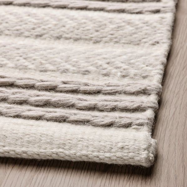 IKEA VÄGNÄT Rug Flatwoven Off-white Gray/handmade 6 ' 7 "x9 ' 10 "
