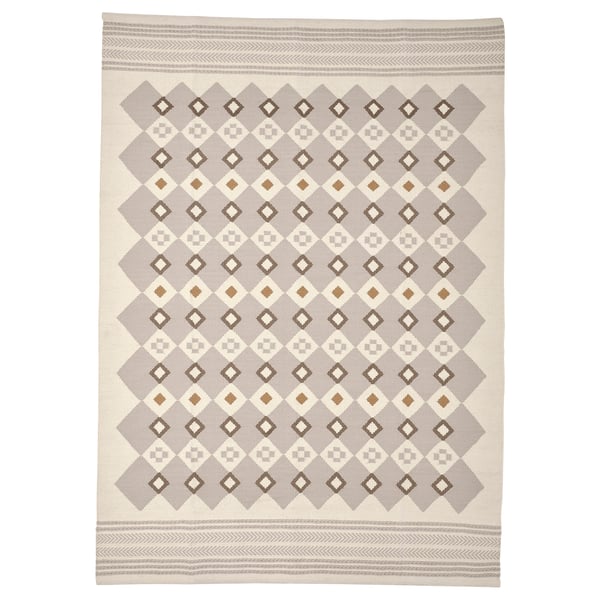 IKEA VÄGNÄT Rug flatwoven off-white gray/handmade 6 ' 7 "x9 ' 10 "
