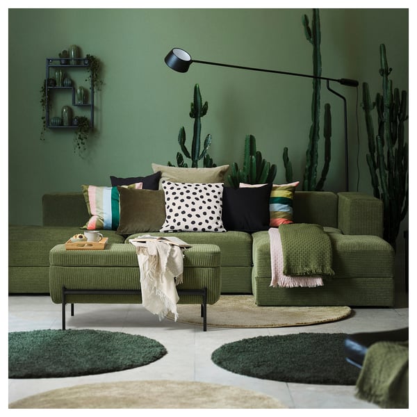 IKEA VALTORP Bench With Storage/Samsala Dark Yellow-green 40 1/2 "