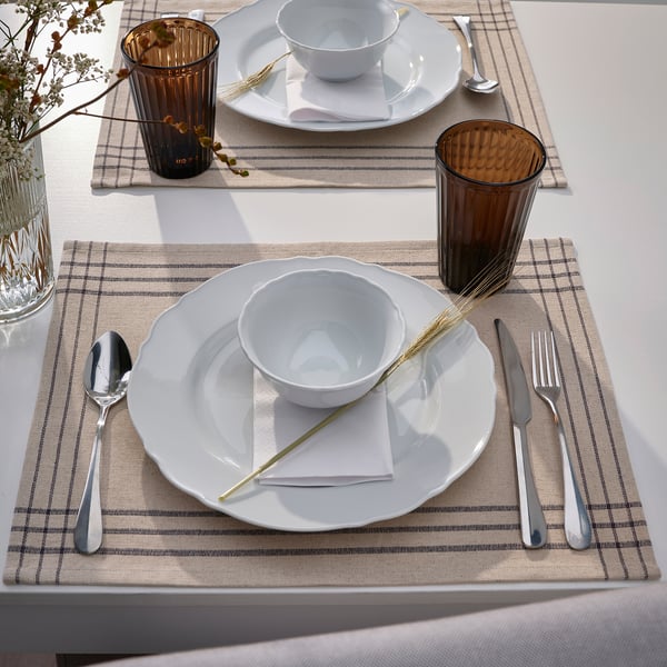 IKEA VÅRARV Place Mat Dark Gray/natural 13 ¾x17 ¾ "