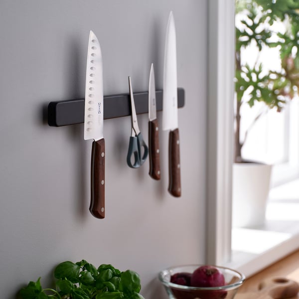 IKEA VARDAGEN 3-piece Knife Set Stainless Steel/walnut