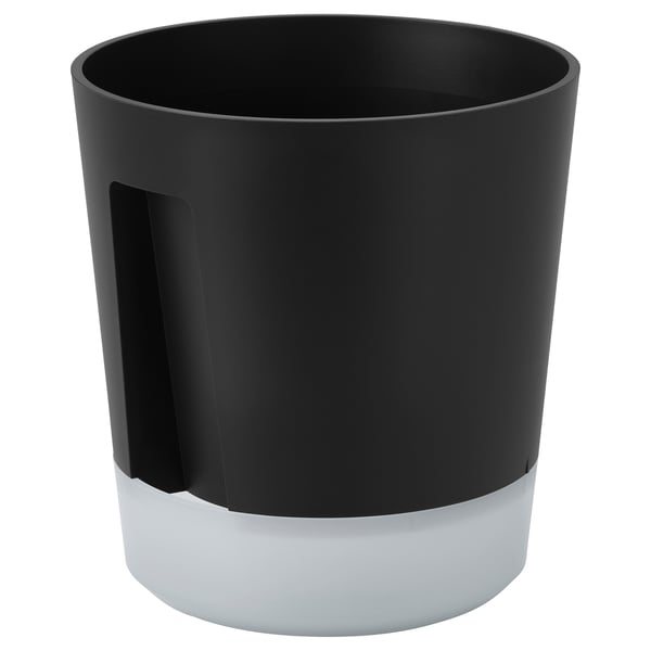 IKEA VÅRDTRÄD Self-watering plant pot indoor/outdoor transparent/anthracite 6 "