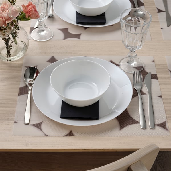 IKEA VÅRKLYNNE Place Mat Patterned Black/white 14 ¼x11 ½ "