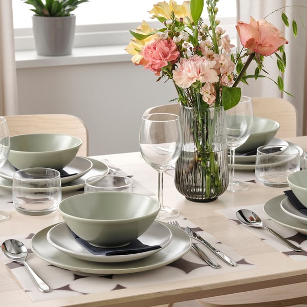 IKEA VÅRKLYNNE Place Mat Patterned Black/white 14 ¼x11 ½ "