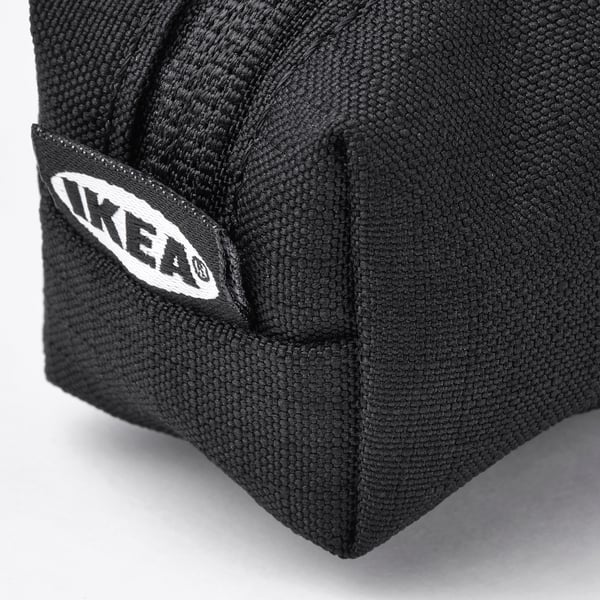 IKEA VÄRLDENS Accessory Bag Black 8 ¼x1 ½x1 ½ "