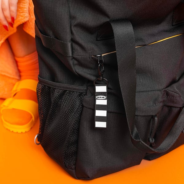 IKEA VÄRLDENS Backpack Black 12 ¼x6x19 ¼ "/7 Gallon