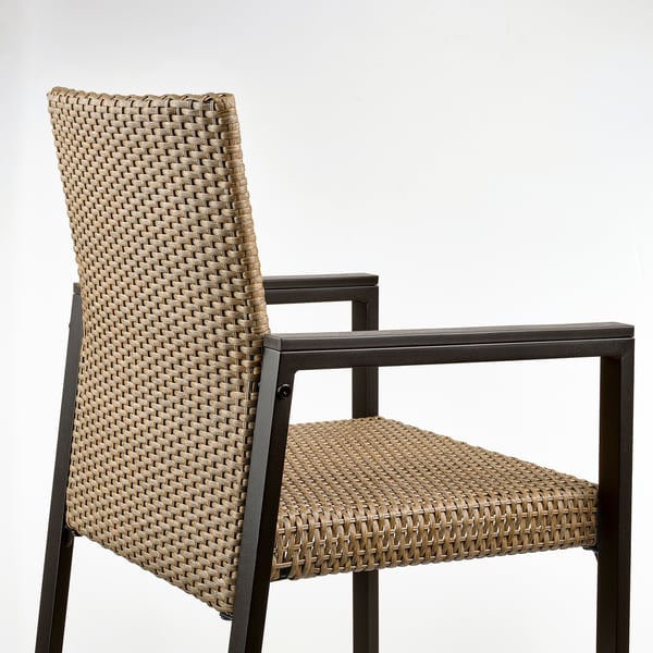 IKEA VÄRMANSÖ Table And 4 Chairs Outdoor Dark Gray/brown 63 3/8 "