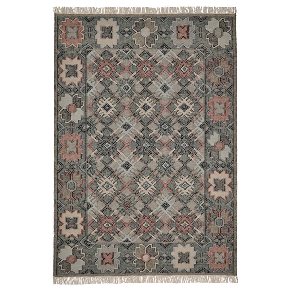 IKEA VESTERVIG Rug flatwoven handmade multicolor/diamond pattern 5 ' 3 "x7 ' 7 "