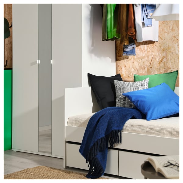 IKEA VIHALS Day-bed With Storage/1 Mattress White/Vannareid Firm Twin