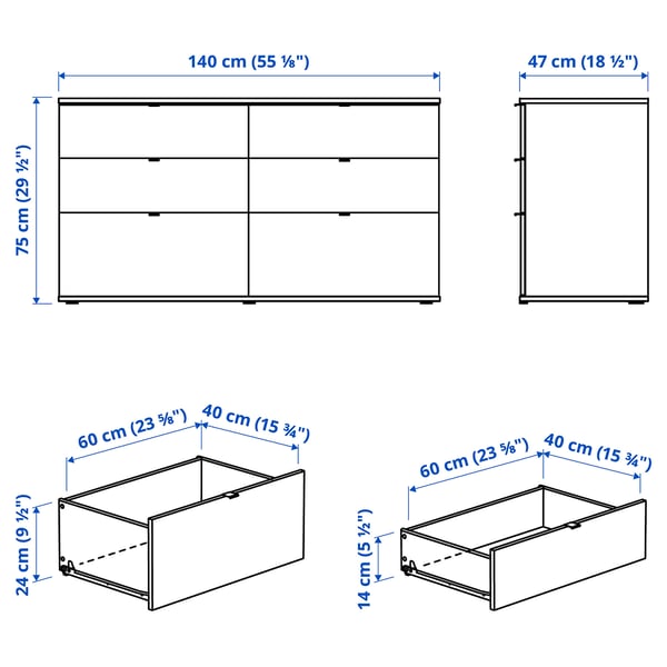 IKEA VIHALS Wardrobe Combination White/mirror Glass 96 1/2x22 1/2x78 3/4 "