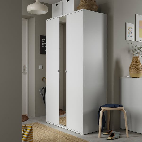 IKEA VIHALS Wardrobe With 2 Doors White 41 3/8x22 1/2x78 3/4 "