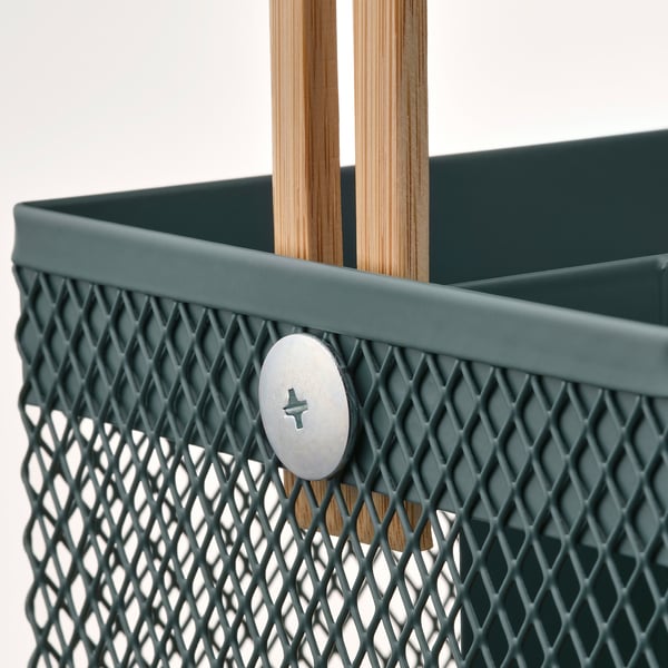 IKEA VIMPELFISK Cutlery Holder Bamboo/gray-turquoise