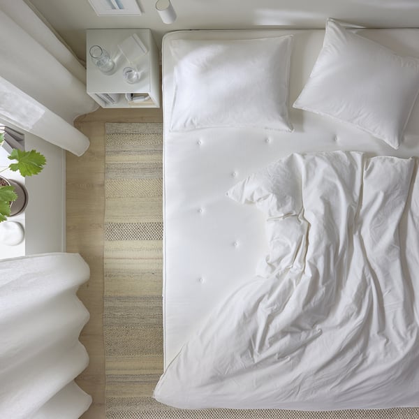 IKEA VINGELEN Eurotop Hybrid Mattress Plush/white Queen