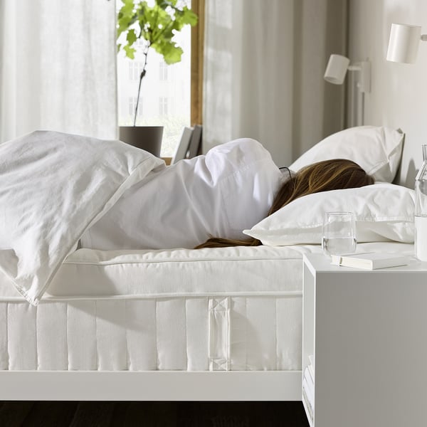 IKEA VINGELEN Eurotop Hybrid Mattress Plush/white Queen