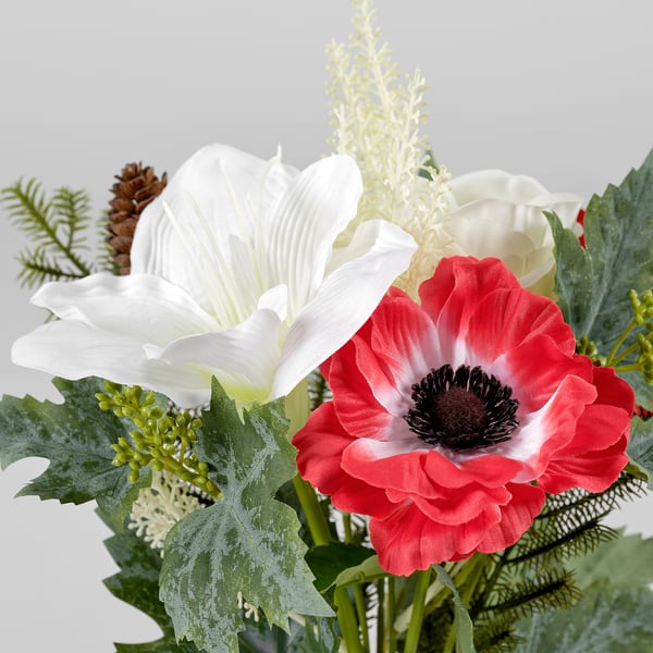 IKEA VINTERFINT Artificial Bouquet Indoor/outdoor Red/white 15 "