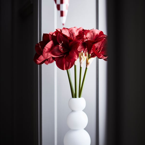 IKEA VINTERFINT Artificial Flower Indoor/outdoor Amaryllis/red 23 ½ "