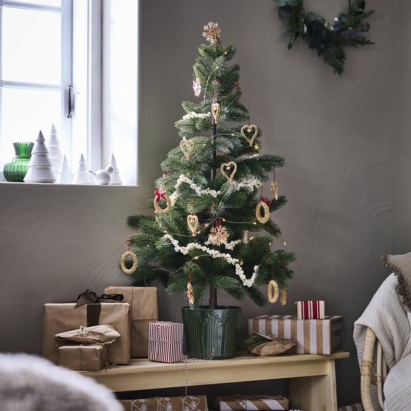 IKEA VINTERFINT Artificial Potted Plant Indoor/outdoor/christmas Tree Green 6 ¾ "