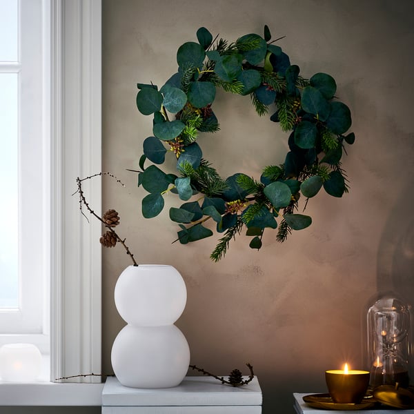 IKEA VINTERFINT Artificial Wreath Indoor/outdoor Eucalyptus 17 ¾ "