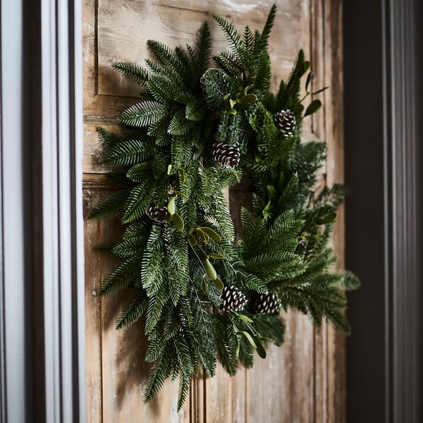 IKEA VINTERFINT Artificial Wreath Indoor/outdoor/pine Cone Green 23 ½ "