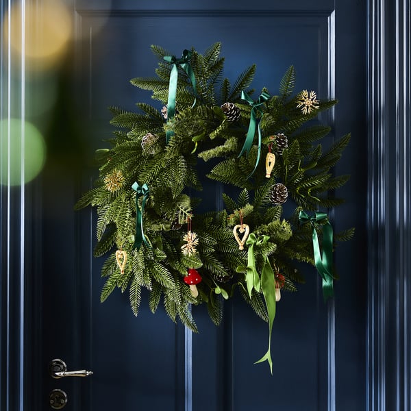 IKEA VINTERFINT Artificial Wreath Indoor/outdoor/pine Cone Green 23 ½ "