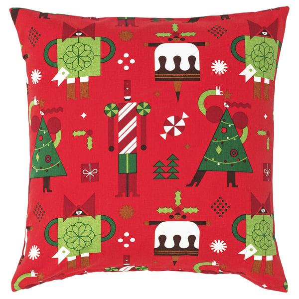 IKEA VINTERFINT Cushion Cover Christmas Pattern Red 20x20 "