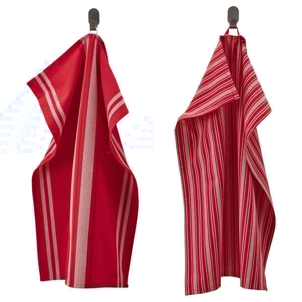 IKEA VINTERFINT Dish towel mixed patterns red/white 20x28 "