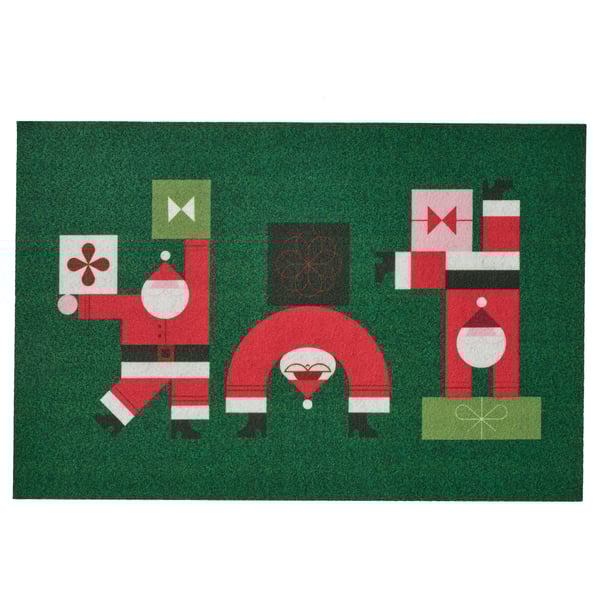 IKEA VINTERFINT Door mat Santa Claus pattern green 2 ' 0 "x2 ' 11 "