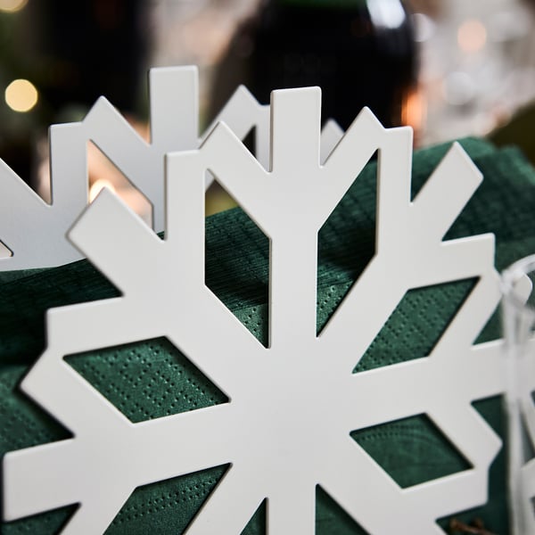 IKEA VINTERFINT Napkin Holder Snowflake White 6 ½x5 ¾ "