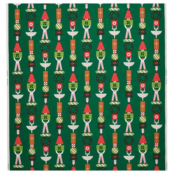 IKEA VINTERFINT Pre-cut fabric christmas motifs green 59x118 "