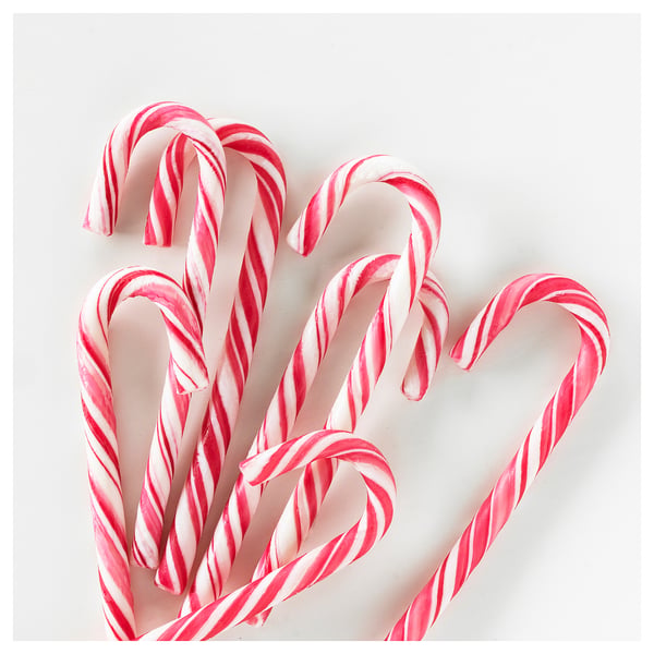 IKEA VINTERFINT Scented Candle In Glass Candy Cane/white 50 Hr