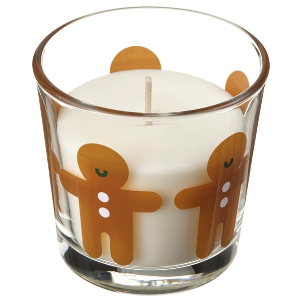 IKEA VINTERFINT Scented candle in glass Gingerbread cookies 25 hr