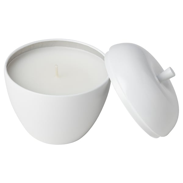 IKEA VINTERFINT Scented Candle In Metal Cup Apple-shaped/Vanilla White 24 Hr