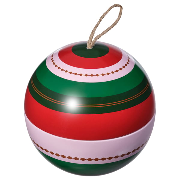 IKEA VINTERFINT Scented Candle In Metal Cup Bauble/Warm Spices Green 28 Hr