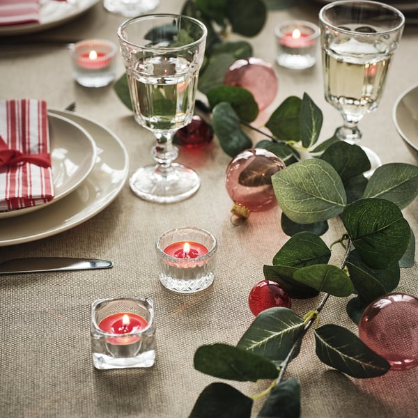 IKEA VINTERFINT Scented Tealight Gingerbread Cookies/red 3.5 Hr