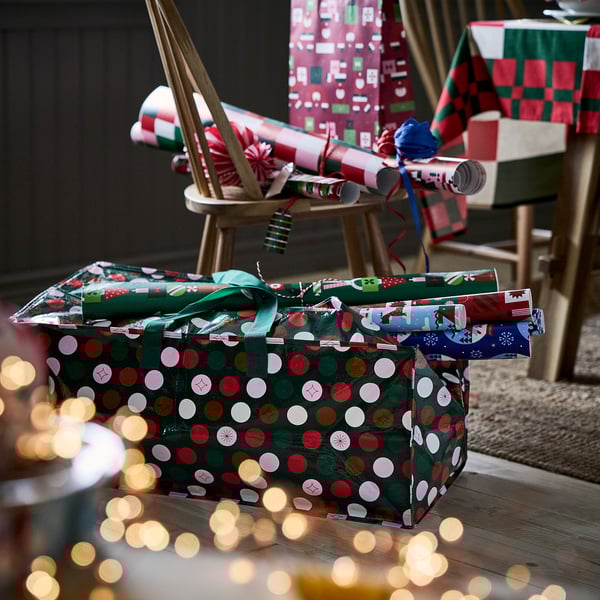 IKEA VINTERFINT Storage Bag Dotted/multicolor 13 ¾x28 ¾x11 ¾ "/20 Gallon