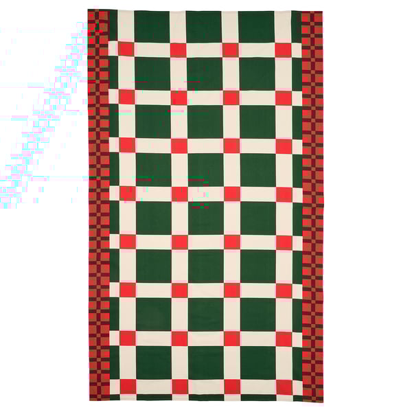 IKEA VINTERFINT Tablecloth Check Pattern Red/green 57x94 "