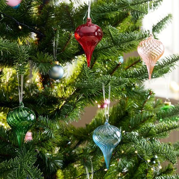 IKEA VINTERFINT Tree Ornament Bauble Glass/mixed Colors 2 ¼ "