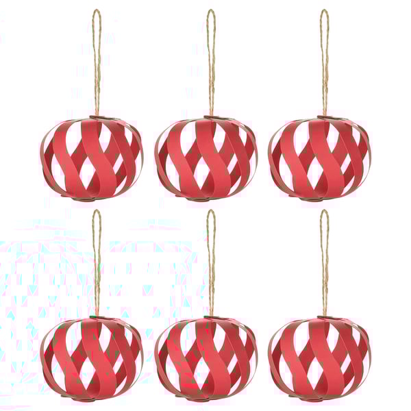 IKEA VINTERFINT Tree ornament bauble paper/red 3 1/8 "