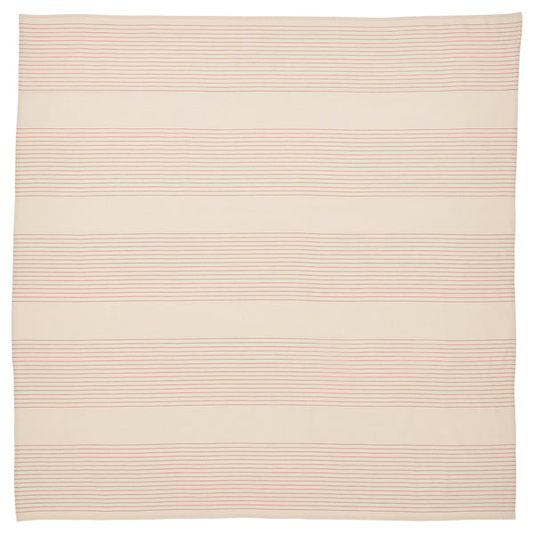IKEA VIPPSTARR Tablecloth Stripe Pattern Red/natural 59x59 "