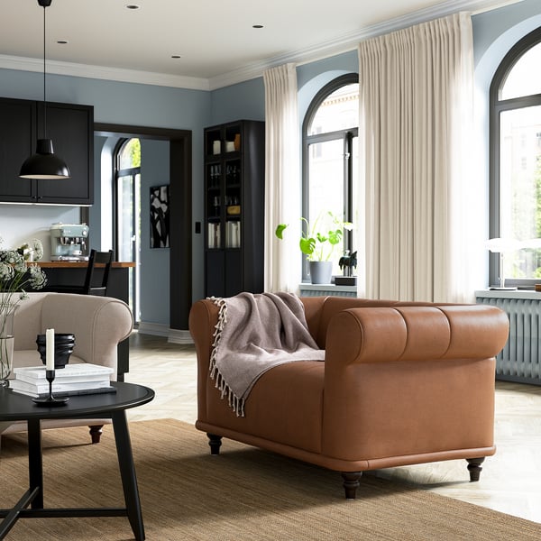 IKEA VISKAFORS 1.5-seat Armchair Högalid Brown/brown