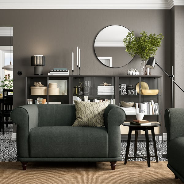 IKEA VISKAFORS 1.5-seat Armchair Lejde Gray/green/brown