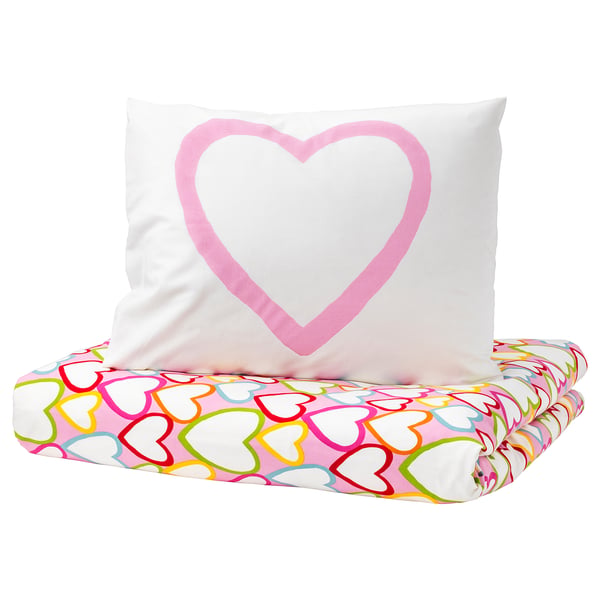 IKEA VITAMINER HJÄRTA Duvet cover and pillowcase(s) multicolor Twin