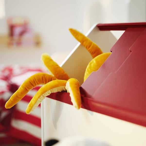 IKEA VITBJÖRN Storage Unit With Drawer White/red 31 1/2x21 5/8x30 3/4 "