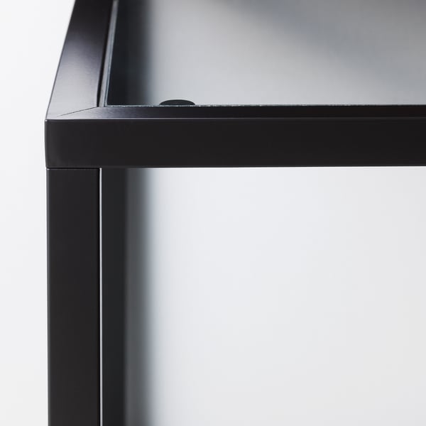 IKEA VITTSJÖ Nesting Tables Set Of 2 Black-brown/glass 35 3/8x19 5/8 "
