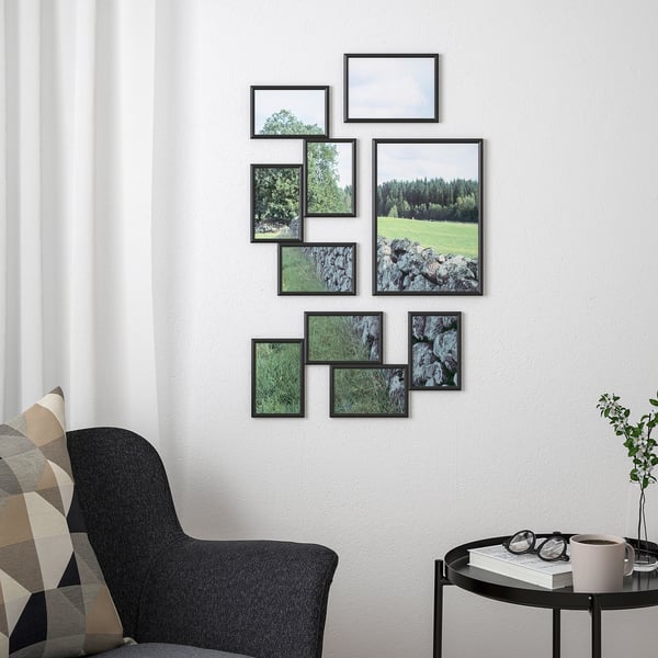 IKEA YLLEVAD Collage Frame For 4 Photos Black 8 ¼x16 ¼ "